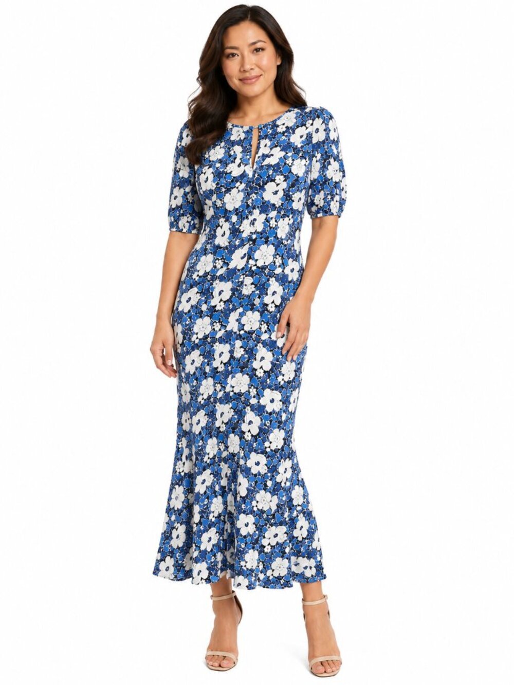 FAITH is The Brand Blue/White Floral V-neck dress - 10